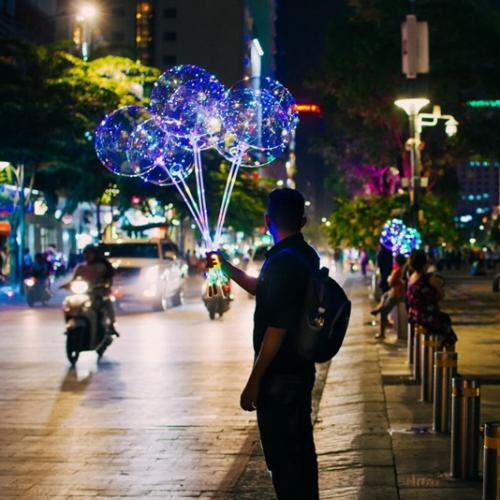 Saigon's streets by night.